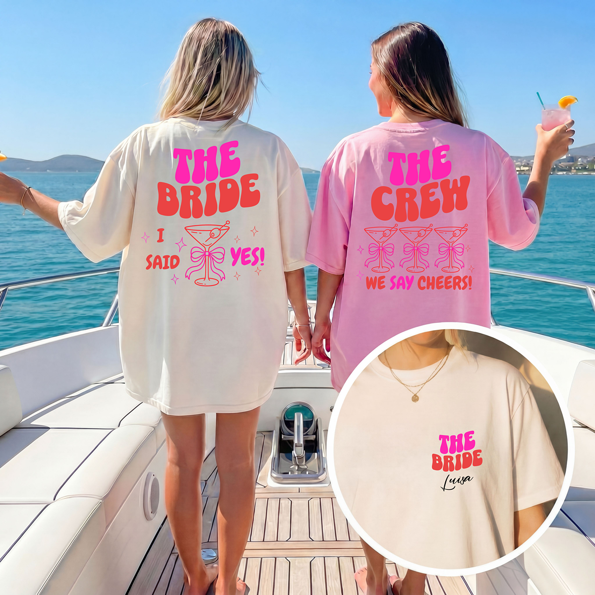 The Bride / The Crew – Euer JGA Partnerlook - JGA Shirt