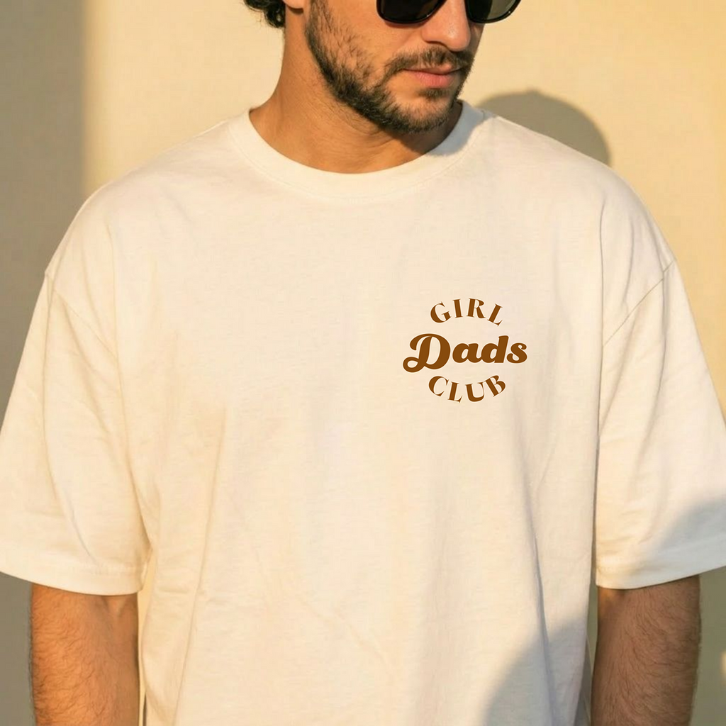 Girl Dads Club T-Shirt - Personalisiertes Papa Shirt
