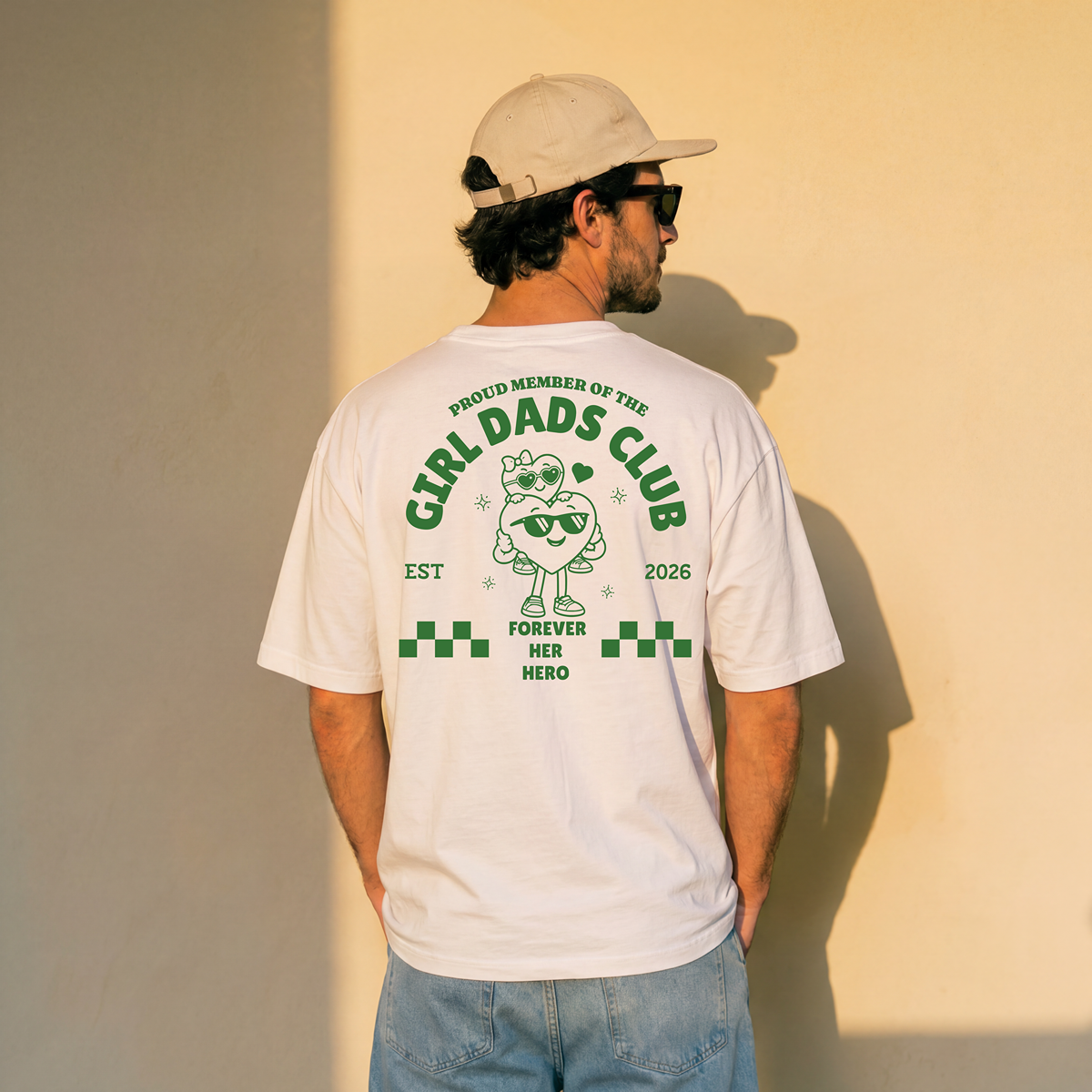 Girl Dads Club T-Shirt - Personalisiertes Papa Shirt