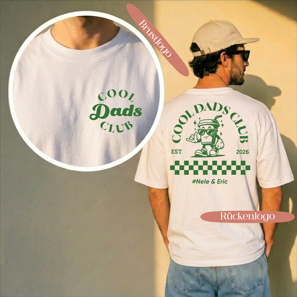Cool Dads Club T-Shirt | Name & Datum Personalisierbar